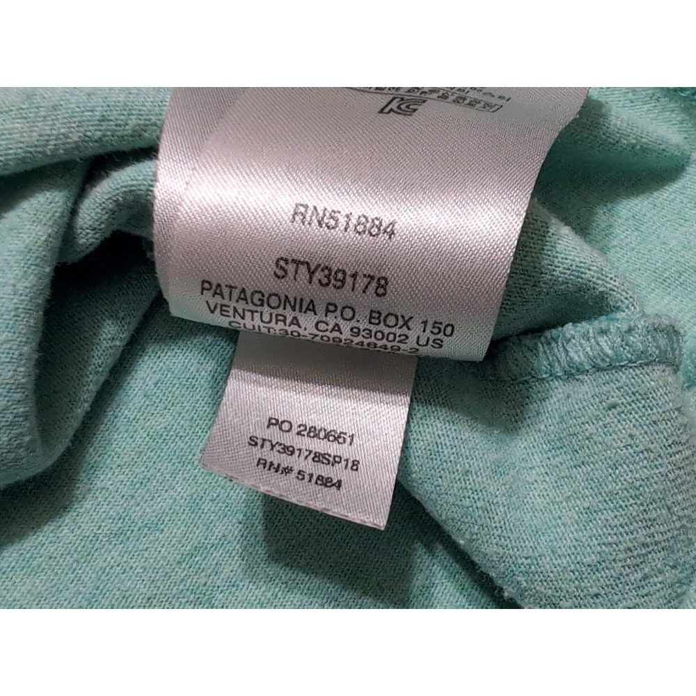 PATAGONIA Responsibili-Tee Short Sleeve T-Shirt P-6 Green 39178 Men's Medium M - Picture 8 of 11